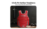 Padded Protection Sanda Chest Protector Thickened Padding Combat Arts Chest Protector Shock Absorbent Muay Thai Adjustable Straps for Children, Athletes, Beginners, Spar Arena, Competition, Gym, Dojo