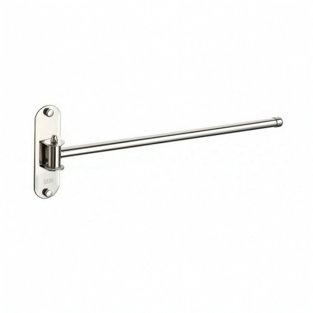 Polished Silver Towel Bar with Rotating Arm Rustproof Swing Arm Towel Bar Heavy Duty Hardware Smooth for Utility Room