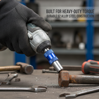Drill Chuck Adapter for Hex Shank Screwdriver Bit Conversion, Quick Release Self-Locking