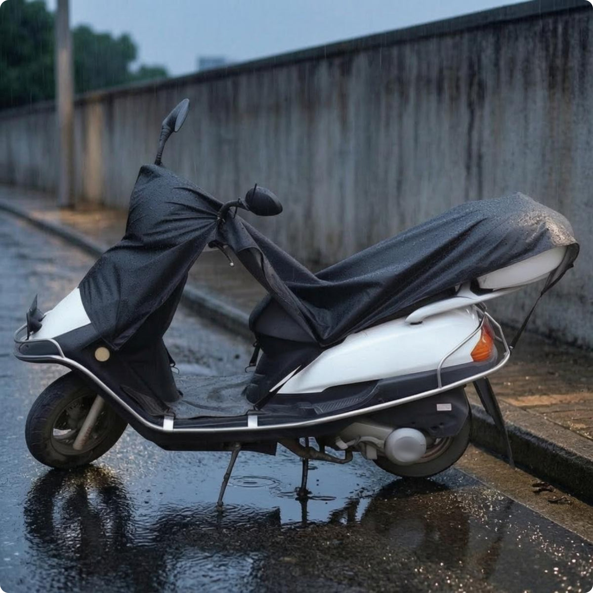 Waterproof Full Coverage Scooter Cover Silver-Coated Scooter Cover Sun-Blocking Motorcycle Tarp Dustproof