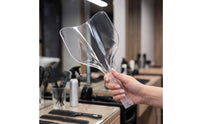 Face Guard with Handle Curved Haircut Face Guard Plastic Sturdy for Hairstylists, Haircutting, Barbershop
