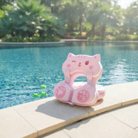 No-Inflation Baby Swim Float with Toys Adjustable Swim Aid with Safety Buckle Secure Safe for Babies, Toddlers, Beginners, Swimming Pool, Bathtub
