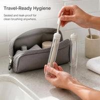 Portable Toothbrush Travel Case Transparent Dustproof Holder for Business Trips and Travel