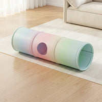Cat Tunnel Bed with Side Opening Cushioned Pet Cooling Tunnel Bed Indoor for Playing, Sleeping