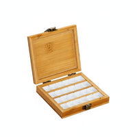 Wooden Watercolor Paint Organizer Multi-Grid Bamboo Paint Storage Box With Latch Art Supplies for Beginners