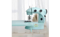 Mini Desktop Sewing Machine Top Thread Guide Tabletop Sewing Machine Home Appliance Electric Light Blue
