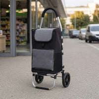 Folding Shopping Trolley Portable Foldable Shopping Cart Compact Grocery Cart with Wheels for Shoppers