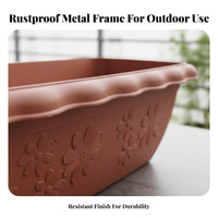 Balcony Railing Planter Box Weatherproof Outdoor Decor long-lasting Construction