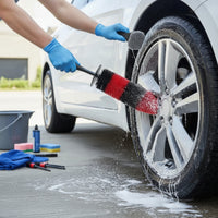 9 Pieces Soft Bristle Car Wash Brush Kit Different Shapes Car Detailing Brush Set Compact for Home Garage