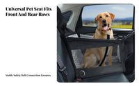 Comfortable Dog Car Safety Seat Breathable Mesh Openings Safety Pet Travel Seat Soft Padded Cushion for Cat Owners, Road Trips, Outdoor