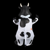 Inflatable Cow Costume Novelty Cow Pump up Costume Waterproof for Halloween