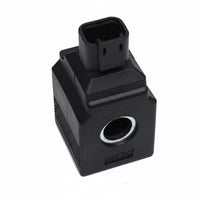 Metal-Lined Opening 24V DC Valve Coil Black Housing 24V Solenoid Valve Coil Square Connector Industrial Part
