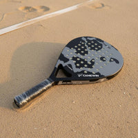 Carbon Fiber Beach Racket Ergonomic Grip Professional Sand Court Paddle Sport Paddle High Spring Responsive Tennis Paddle for Adults, Competition