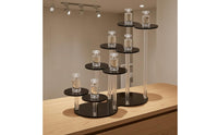 Perfume Display Stand Multi Level Tiered Display Stand Oval Base