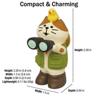 Outdoor Ensemble Set Multi-Color Mini Resin Animals, Miniature Figurines for Desk & Bookshelf Decor, Cute Animal Ornaments