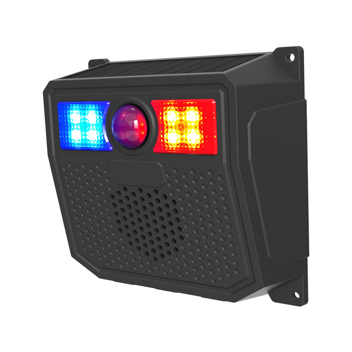 Solar Voice Alarm Outdoor Motion Alarm with Solar Charging Loud Noise Maker for Construction Workers, Perimeter Security