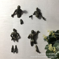 跨境热款断裂人物墙饰欧美式工业风家居墙壁隔断仿铜装饰品小摆件