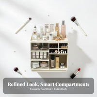 Desktop Makeup Box with Drawers Drawer Design Footed Vanity Box with Drawers