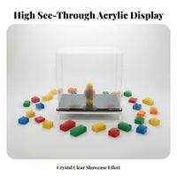 Acrylic Display Case High Clarity Acrylic Display Box Dustproof Collectible Showcase Stackable Design Dustproof Figure Box