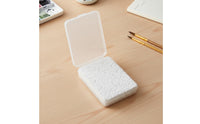 Absorbent Brush Cleaning Sponge with Case Portable Watercolor Brush Cleaner Porous Textured for Artists, Painters, Students, Sketching