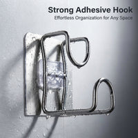 Bedroom Closet Metal Hanging Rack with Rotating Storage Hook for Students, Vintage Style Iron Organizer with No-Drill Installation