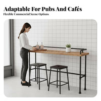 Urban-inspired Pipe Leg Table Rustic Look Commercial Furnishing Space-Saving Pub Set for Business Owners, Interior Designers, Bar, Restaurant, Dining Room