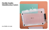 Wheeled Flat Storage container Lidded and particleresistant Underbed Box slim design