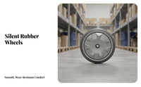 Quiet Rolling TPR Rubber Wheel Non-Marking Heavy Duty Caster Wheels Floor Friendly for Warehouse Employees, Factory Workers, Workshop