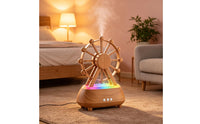 Decorative Ferris Wheel Vaporizer Cool Mist Vaporizer with Rainbow Light Stylish Tabletop Humidifier Compact for Sleepers, Office Workers, Bedroom, Desk, Nightstand