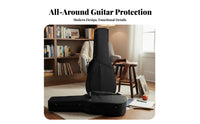 Flight-Approved-Able Acoustic Guitar Case Soft Interior Lining Classical Guitar Carrying Case Thick Padding Instrument Carrier Long-Lasting Construction for Guitarists, Performers, Travel, Touring, Rehearsals, Music Lessons