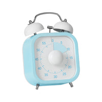 Wind-up Timer with Bells Retro Analog Countdown Timer Mechanical Easy-to-Read for Students, Kitchen