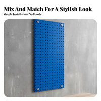 Square Hole Pegboard Heavy Duty Metal Tool Panel Space Saving Wall Mounted Tool Panel for Repair Specialist S, Craftsmen, Workshop, Basement