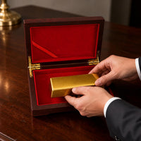 Wooden Gold Bar & Coin Storage Box with Engraving Option