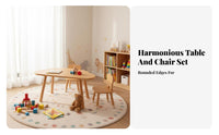 2 Pieces Sturdy & Safe Multi-Activity Table and Chair Set Easy to Easy-CleanShaped Play Set Rounded Corners kids' Furniture Built-in Storage for young children, Preschoolers, Daycare Providers, Nursery, creative activities, Classroom, Bedroom
