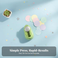 Geometric Shape Cuter Assorted Forms Mini Decorative Hole Cut Set Easy to Use Scrapbooking Tool for Craftspersons, Students, Notebookinging
