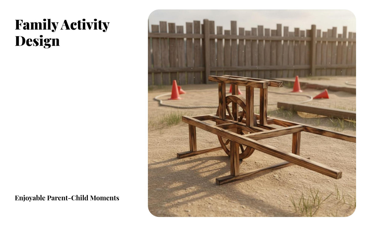 Antique Design Wheelbarrow Solid Wood Frame Single Wheel Wooden Cart Unicycle Push Cart for Families, Students, Company Outings, School Events