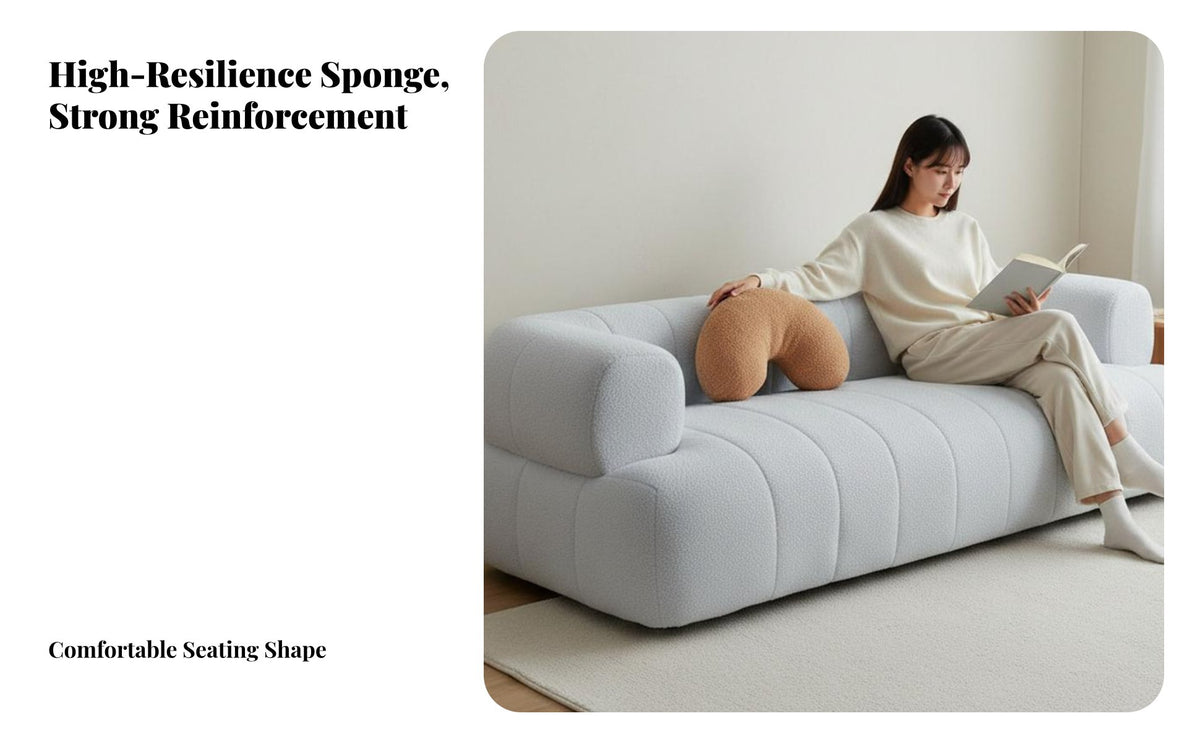 puff Sofa Nordic look and feel puff Couch Modern stylish Loveseat for Apartment Dwellers, Young Adults, Living Room, Lounge Area, Bedroom