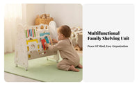 Rolling Book trolley Cute adorable animal Design Household Storage Large Capacity for young children