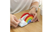 Adorable Design Rainbow Tape Dispenser Compact Size Rainbow Tape Holder Refillable Lightweight for Children, Students, Teachers, Home Office, Classroom