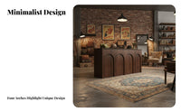 Retail Store Counter Vintage Design Boutique Reception Desk Sturdy Construction Reception Counter Table for Receptionists, Office Lobby