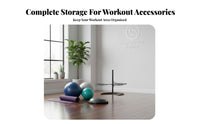 Space-Saving Exercise Ball Rack Heavy-Duty Exercise Ball Storage Stand Large Capacity Gym Equipment Long-Lasting Steel Construction for Fitness Center