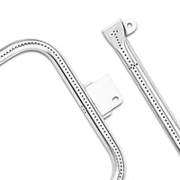 Gas Grill Burner Assembly Perforated Stainless Steel Grill Burner Uniform Heat Distribution Outdoor Cooking Gear