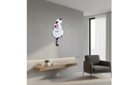 Silent Movement Wagging Tail Cat Clock Non-Ticking Wagging Tail Pendulum Clock Creative Design Modern Design for Children, Living Room, Bedroom