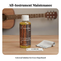 60 Ml Lemon Oil Fretboard Cleaner Removes Guitar Fingerboard Care Oil Renews Shine Guitar Cleaning Kit for Instrumentalists, Repair Shop, Home