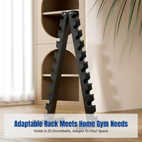 Dumbbell Rack, Multifunctional Upright Stand, Space-Saving Storage Organizer for Kettlebells and Fitness Equipment