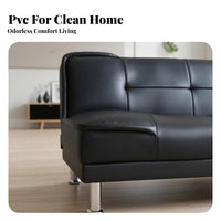 Foldable Design Armless Fold-extendable Sleeper Space-Saving Sofa Bed doubleUse transformable Couch minimalist design for Apartment Dwellers, Homeowners with Guests, Students, Small Spaces, Living Room, Home Office