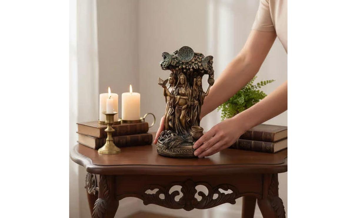Pagan Altar Decor Decorative Embellishment Wiccan Altar Statue Chthonic Deity Sculpture Detailed Craftsmanship for Pagans