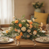 Artificial Floral Arrangement Wilt Wedding Flower Arrangement Pre-Made Faux Flower Runner for Event Planners, Photo Backdrop