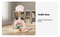 Develops Skills Adjustable Kids Basketball Hoop Easy Installation Indoor Basketball Stand Stable Base Portable Sports Playset for Boys, Toddlers, Babies, Playroom, Bedroom, Living Room, Outdoor