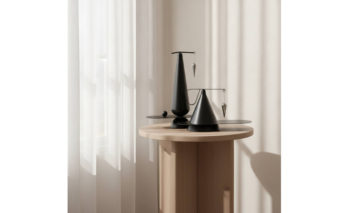 Geometric Tabletop Sculpture Textured 3D Shape Abstract Balance Sculpture for Desktop Display